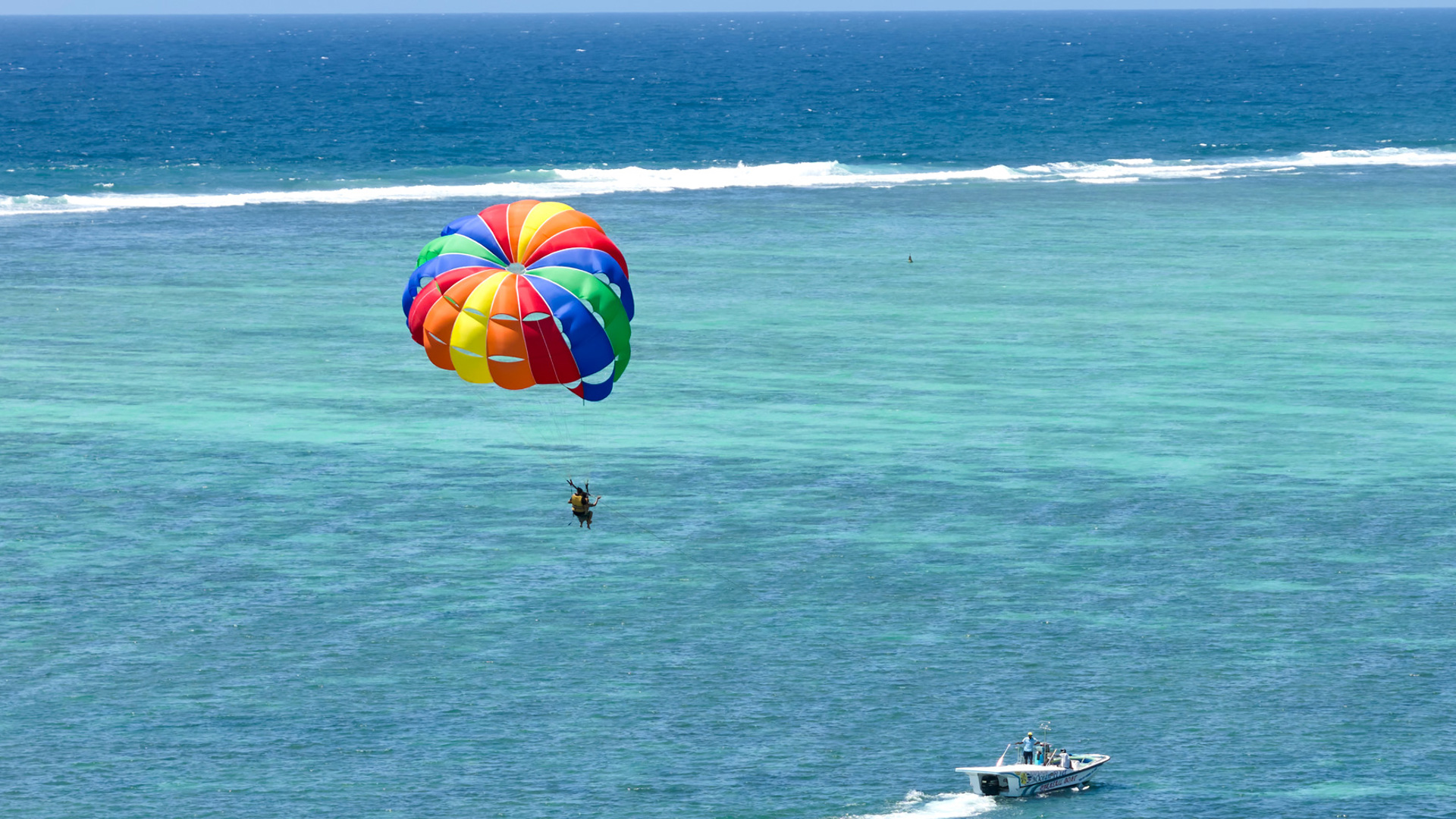 Parasailing at Belle Mare
